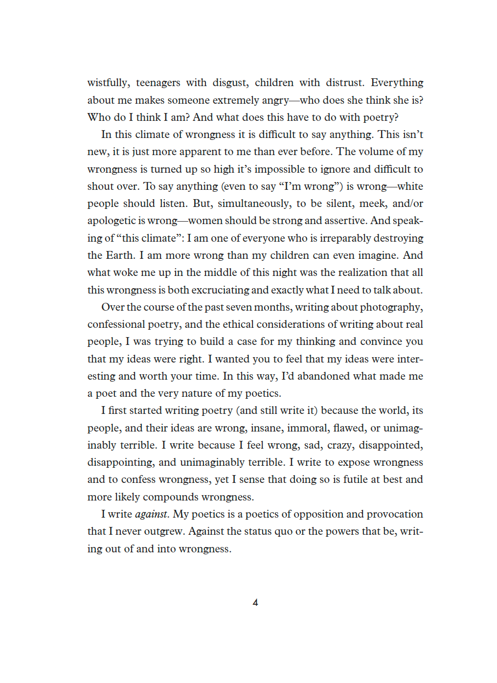 The Poetics of Wrongness