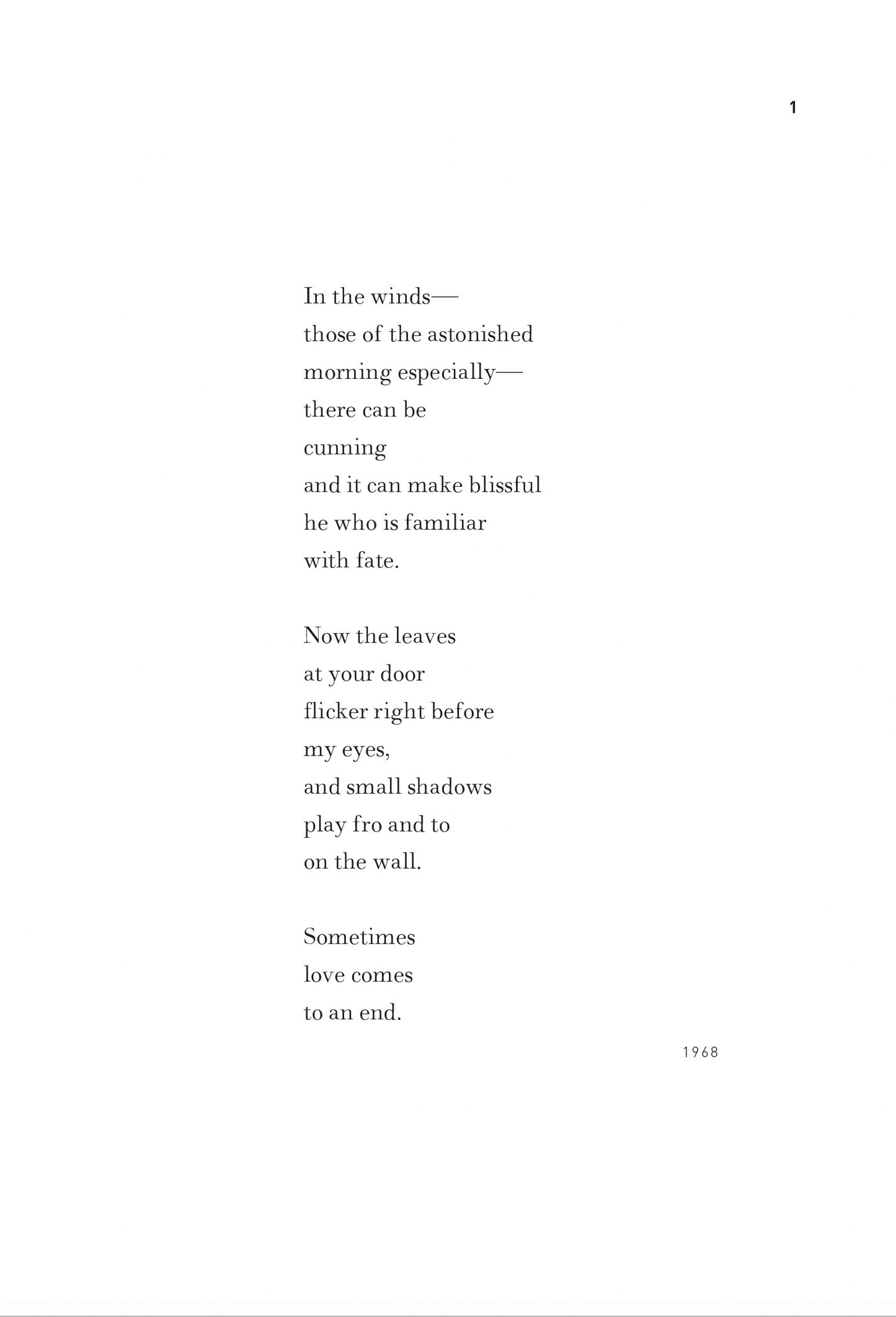 Uncollected Later Poems (1968–1979)