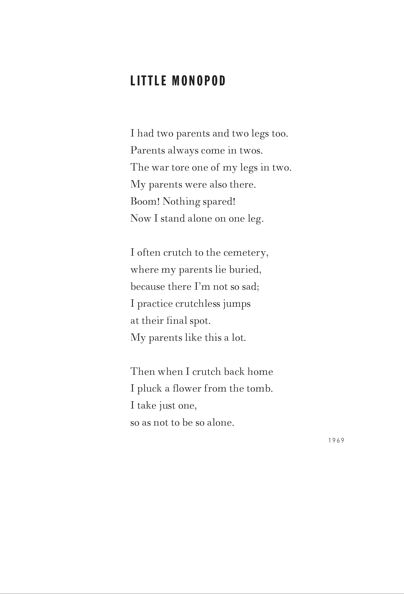 Uncollected Later Poems (1968–1979)